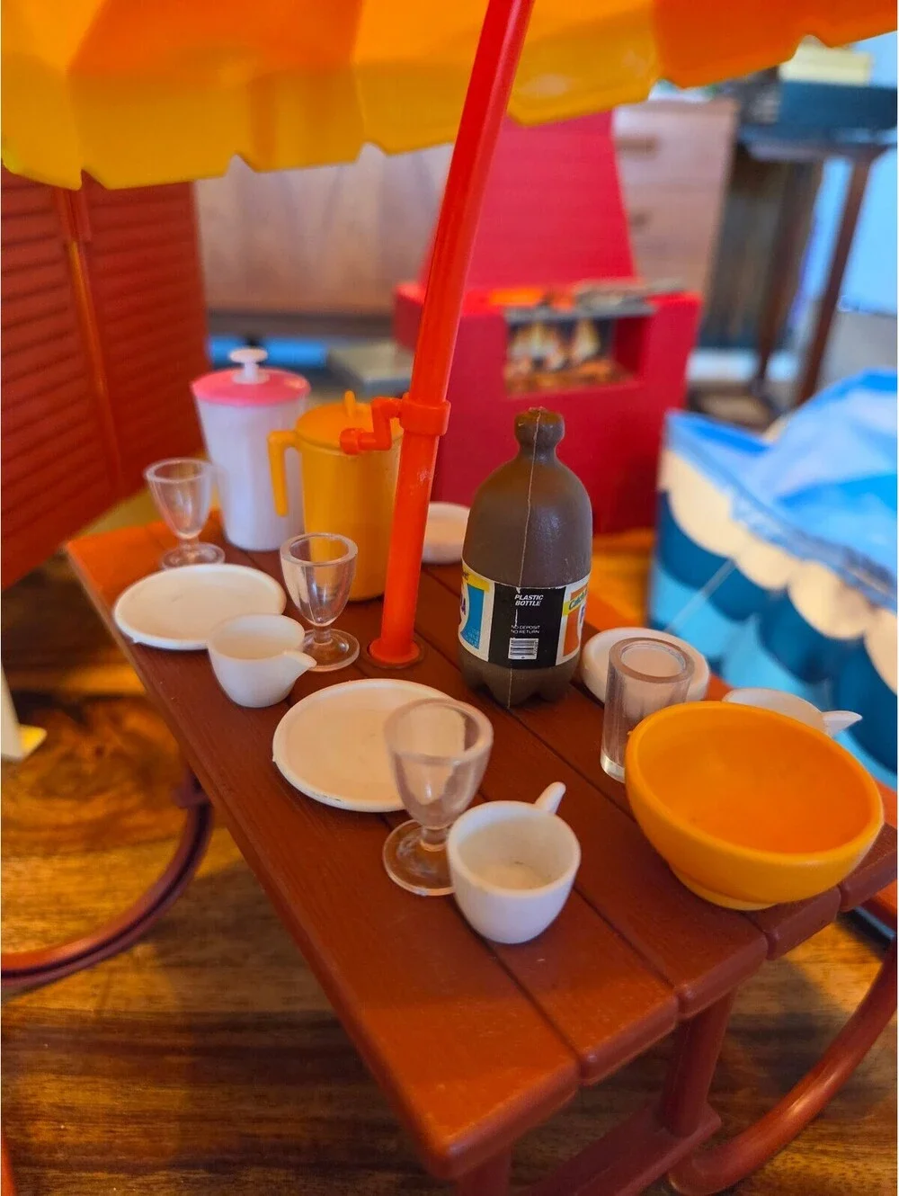 Vintage Barbie Backyard Fun Picnic w accessories 1990s